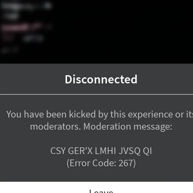chat with ai character: error code 267