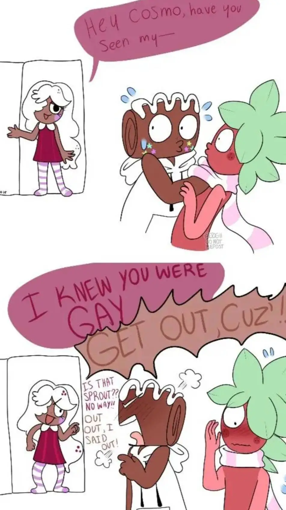 ai character: Cosmo X Sprout background