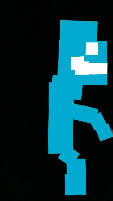 ai character: blue suit background
