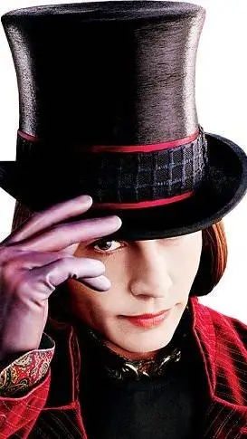 ai character: Willy Wonka  background