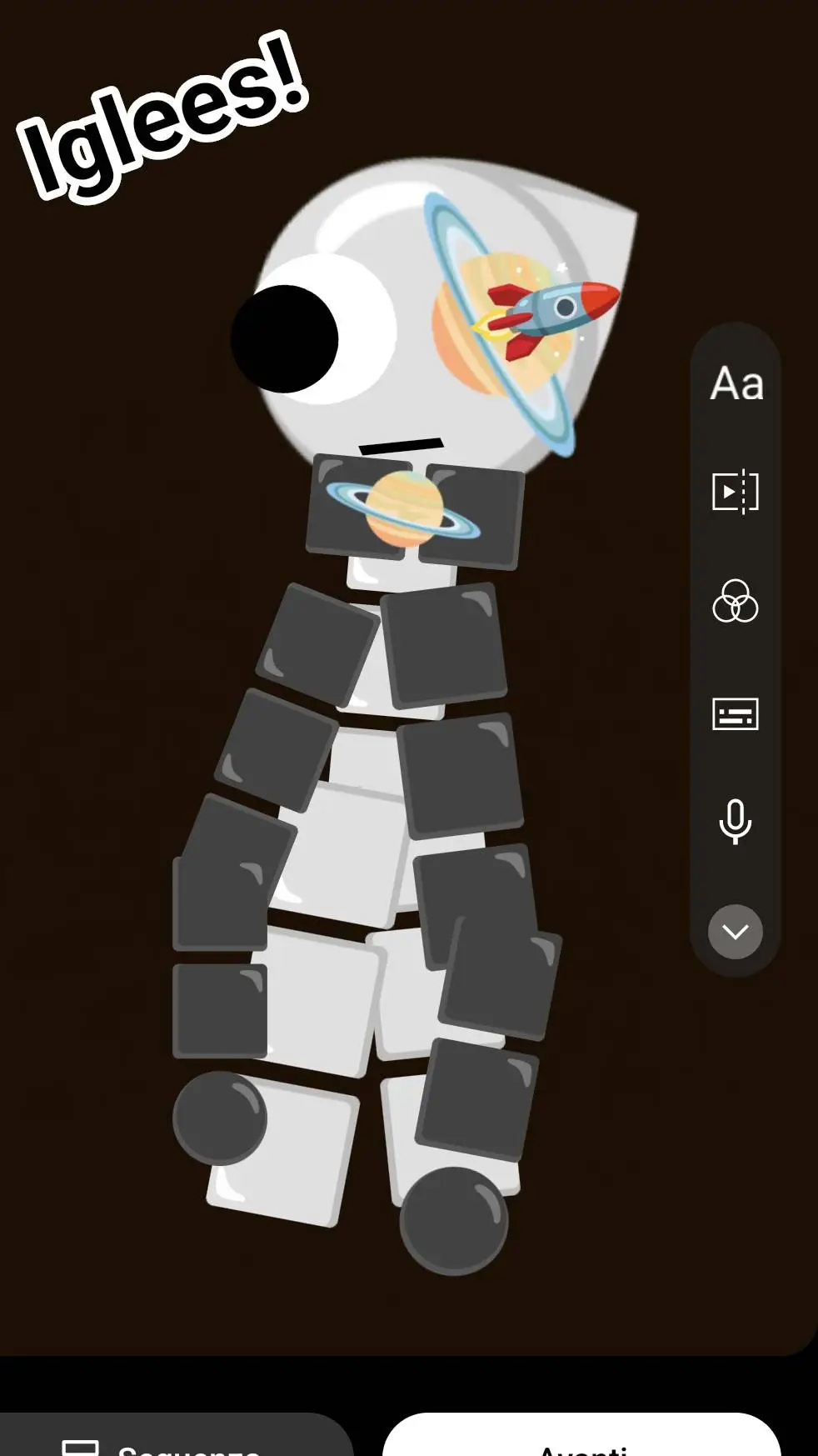 ai character: 😂IGLEES!😄 background