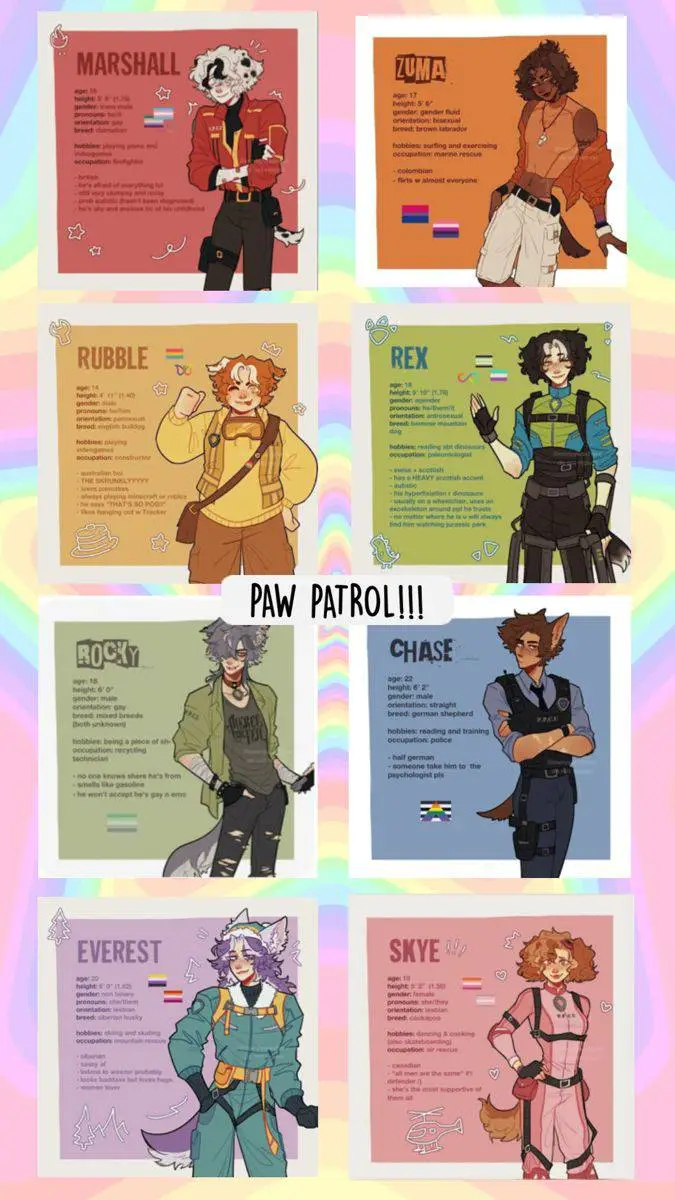 ai character: paw patrol(fight)  background