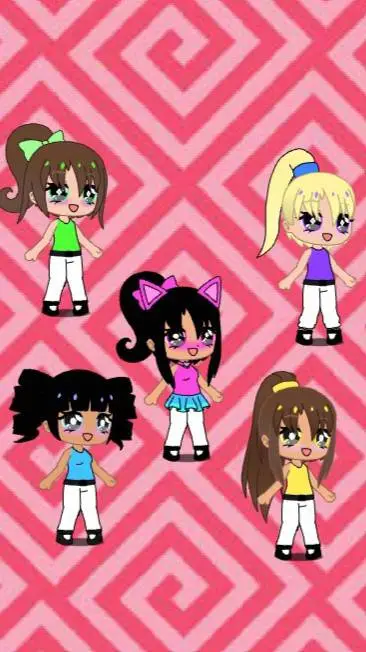 ai character: girls power 💖💙 background