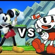 chat with ai character: Cuphead vs Mickey