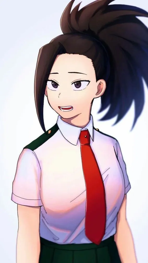ai character: Momo Yaoyorozu background