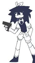 ai character: Abbie reacting :3 background