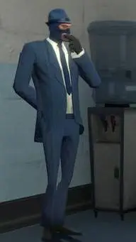 ai character: Blu spy  background