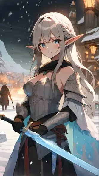 ai character: Santa elf  background
