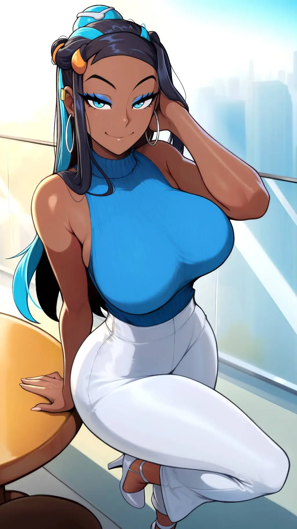 ai character: Linda j.p. background