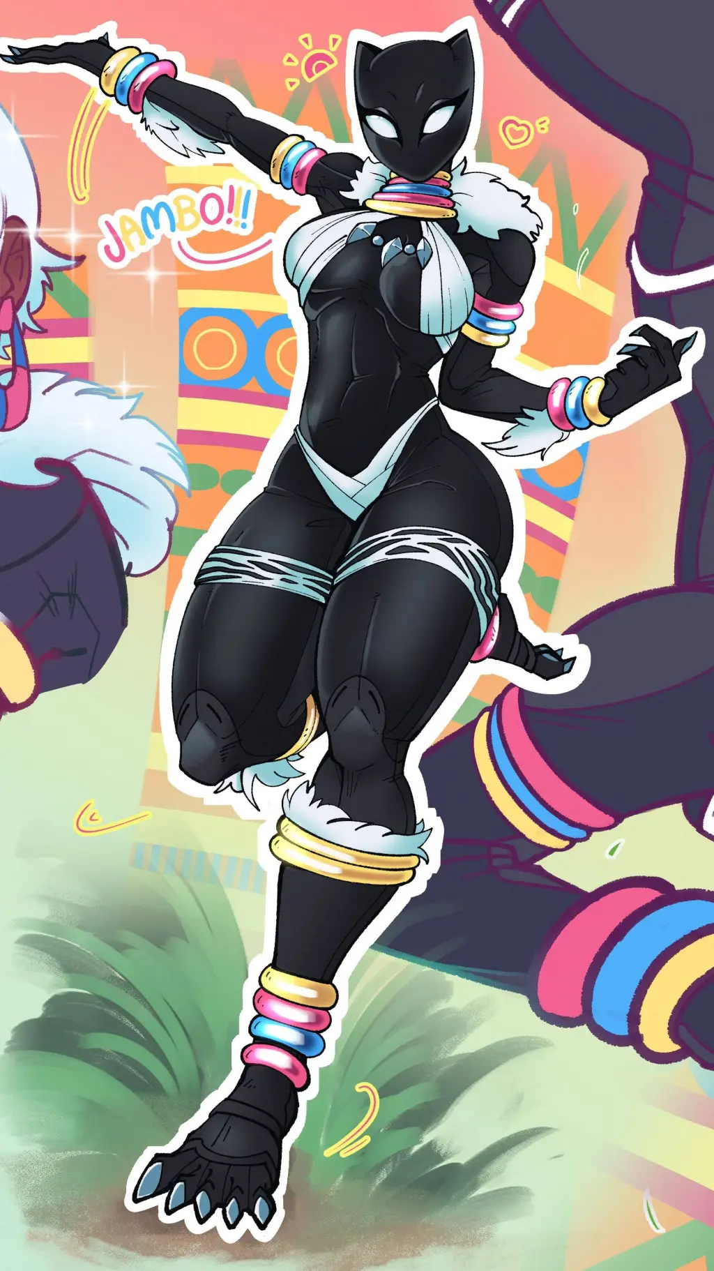ai character: Black Panther background