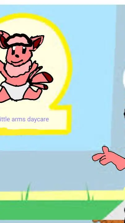 ai character: little arms daycar background