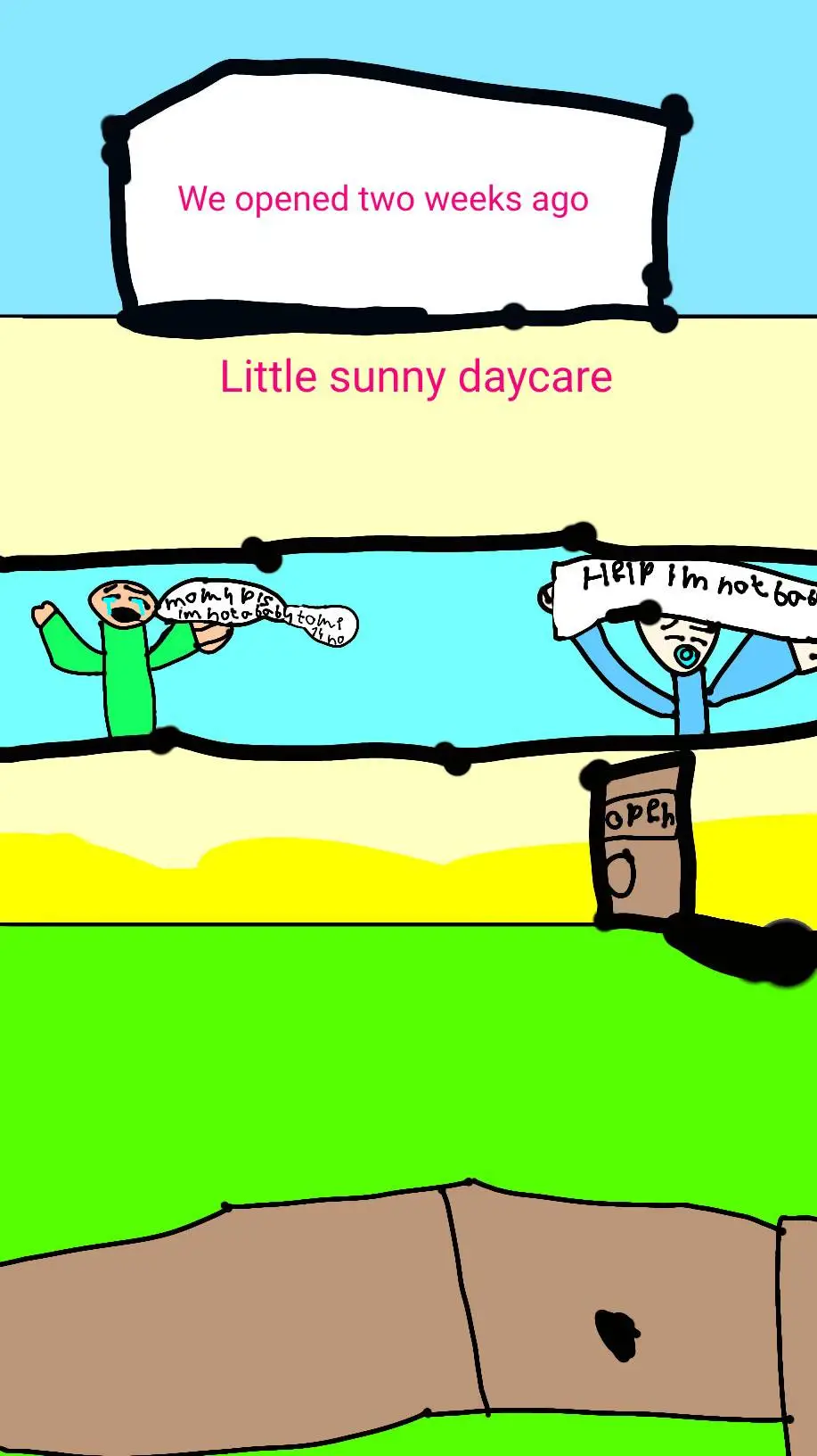 ai character: little sunny dayca background