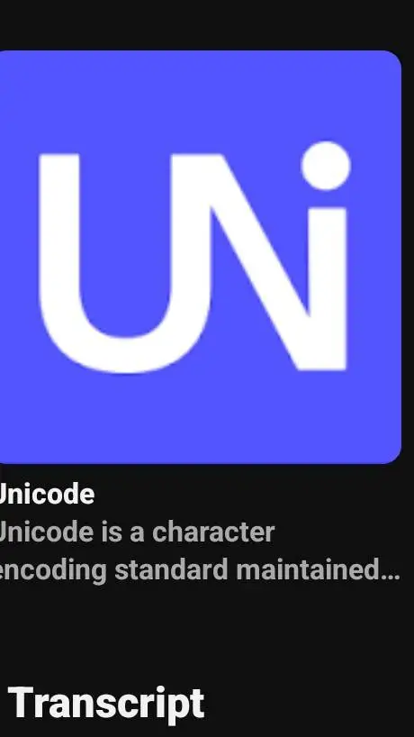 ai character: unicode  background