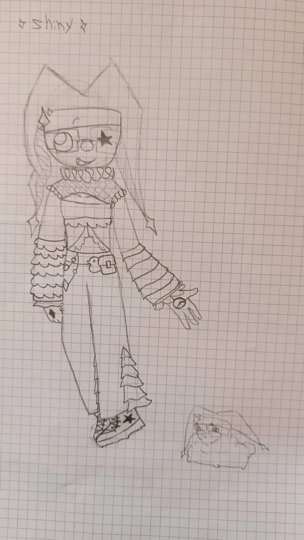 ai character: shiny background