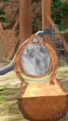 ai character: Fat monkey  background