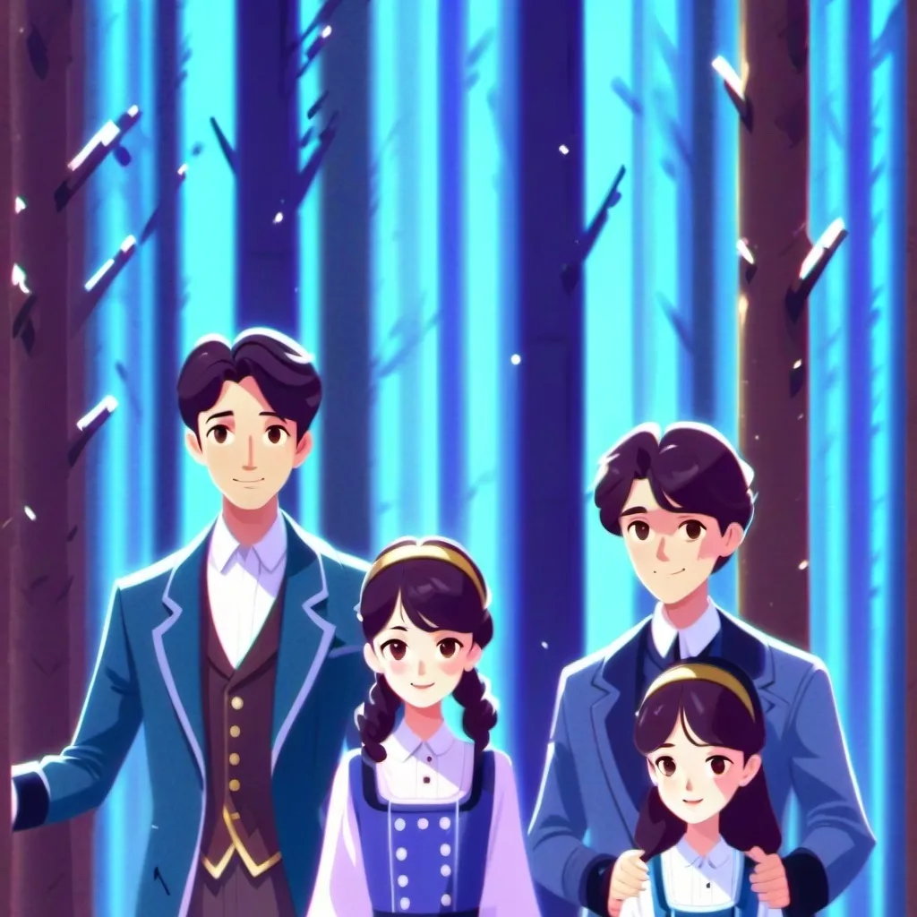 chat with ai character: family of four