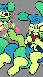 ai character: DW meet but Squirm background