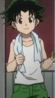 ai character: Gon hair down background