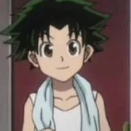 chat with ai character: Gon hair down