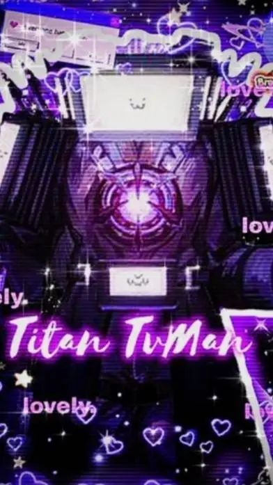 ai character: Titan Tv man//💜✨ background