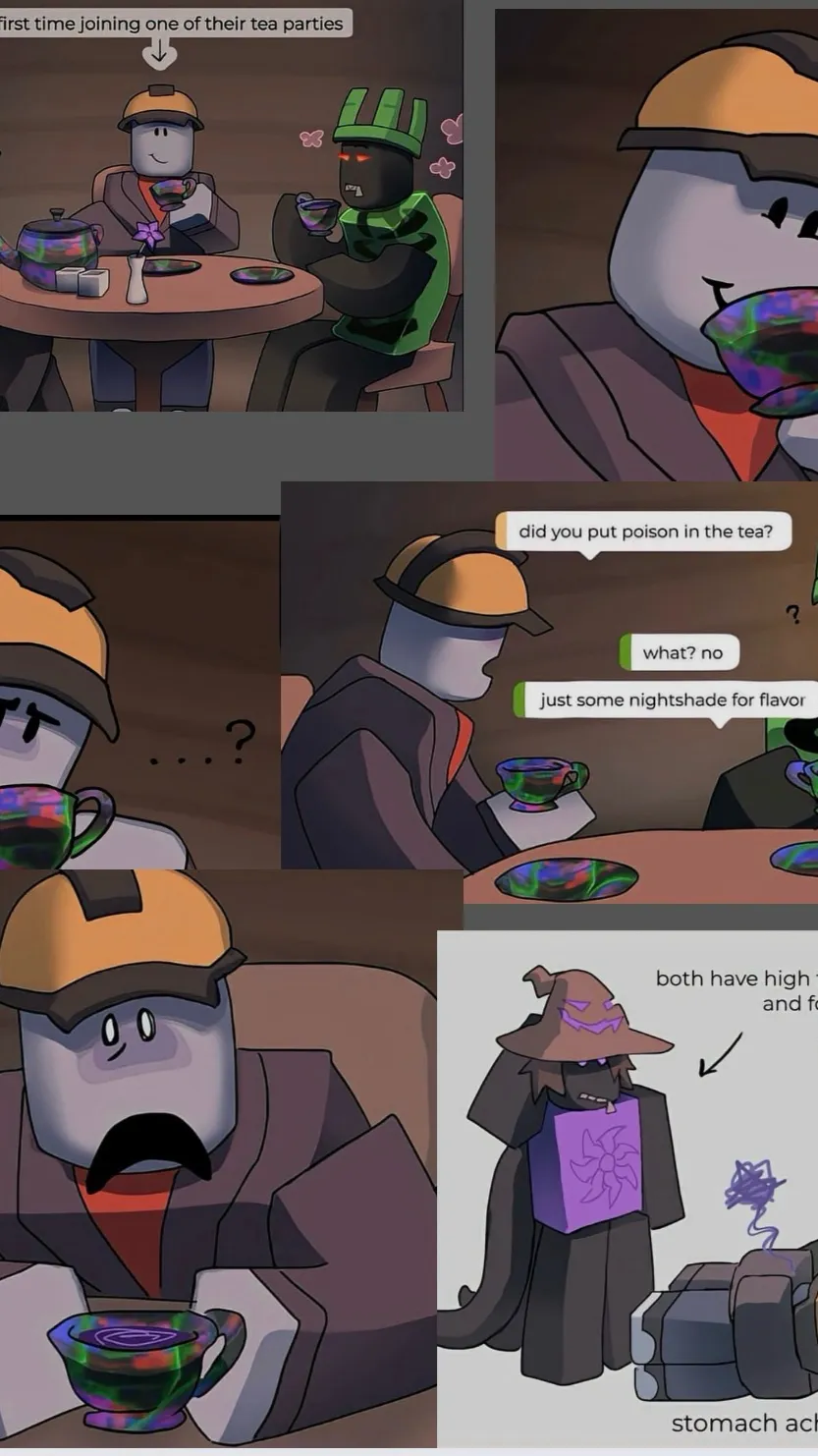 ai character: The tea party background