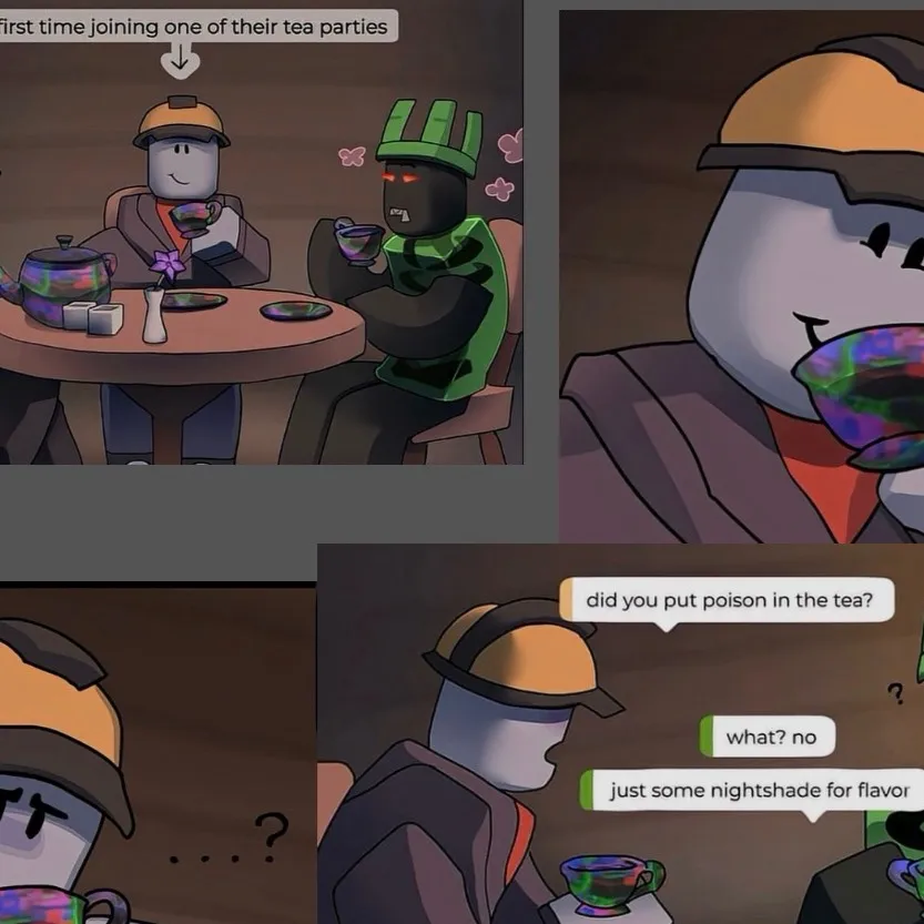 chat with ai character: The tea party