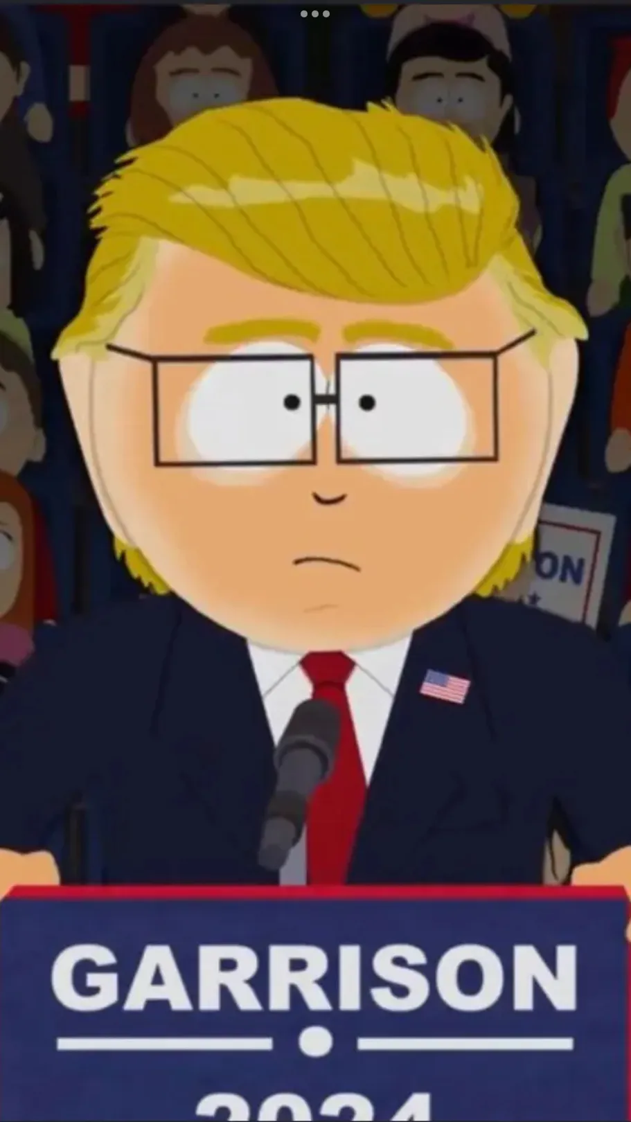 ai character: Mr Garrison Trump background