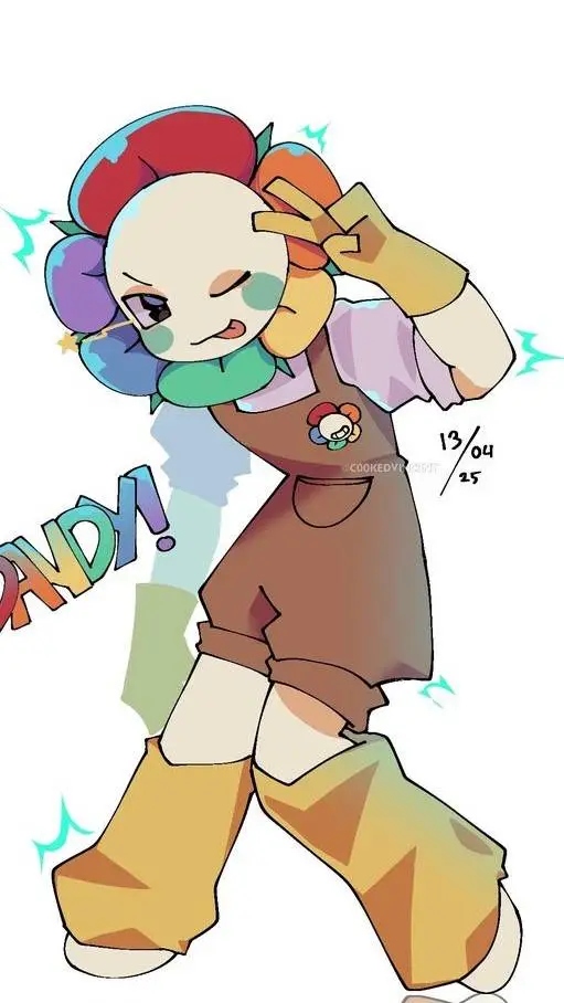 ai character: dandy :3 background
