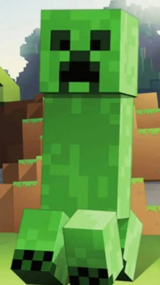 ai character: Creeper (but nice) background