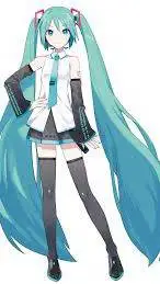 ai character: miku  background