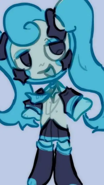ai character: Miku Glisten background