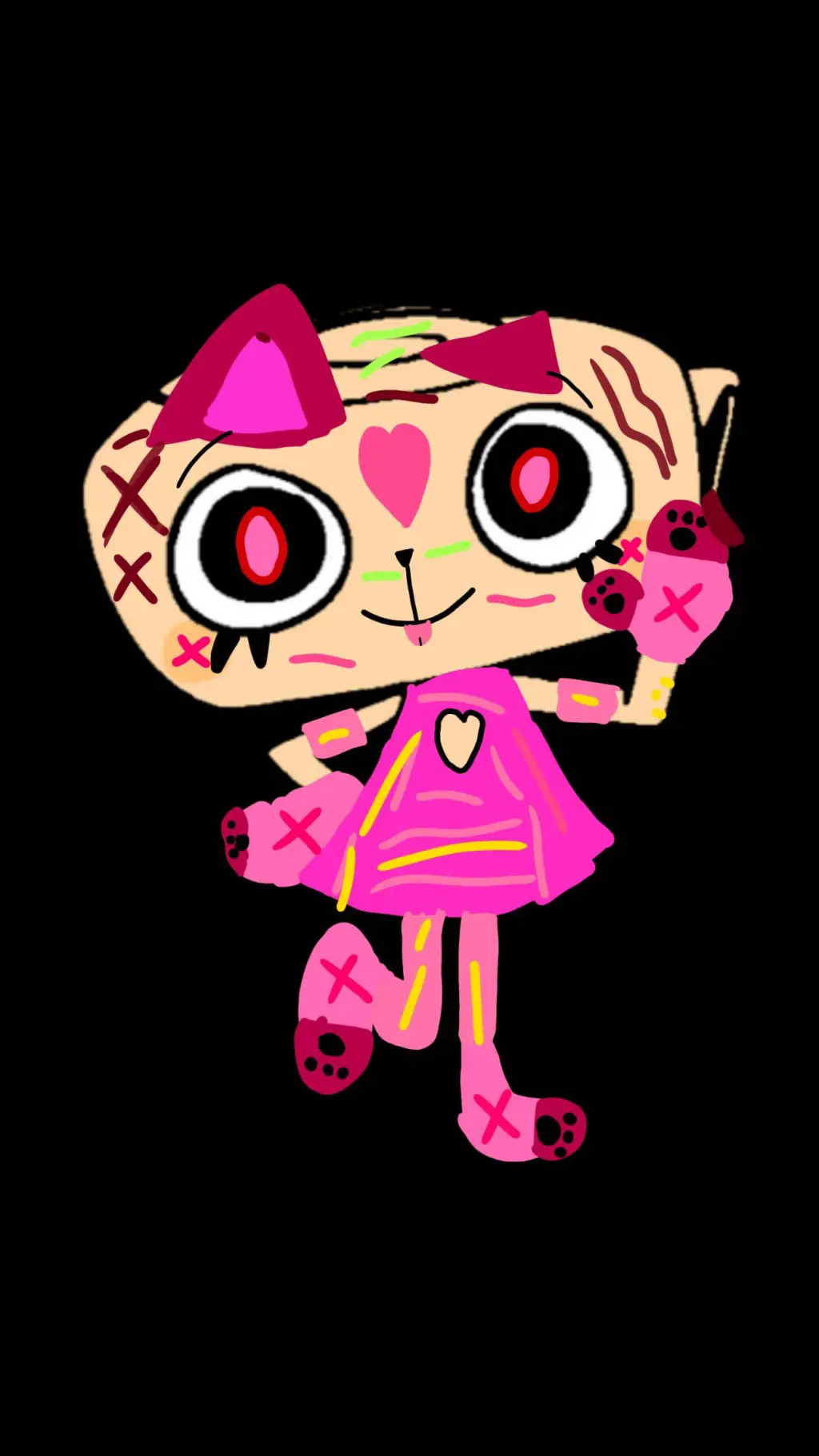 ai character: heart fox Shelly  background