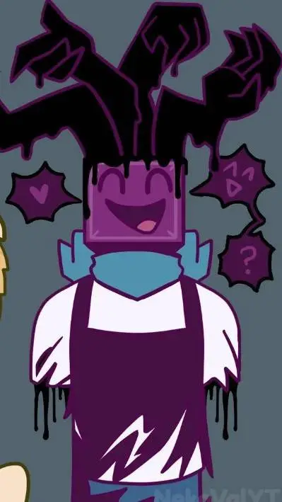 ai character: Twisted BoxTen background