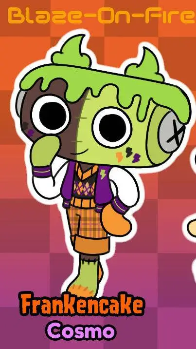 ai character: FrankenCake background