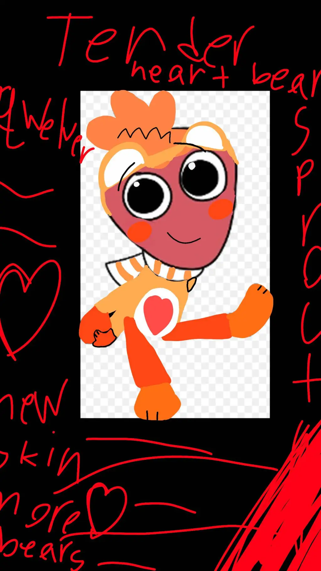 ai character: Tenderheart Bear background