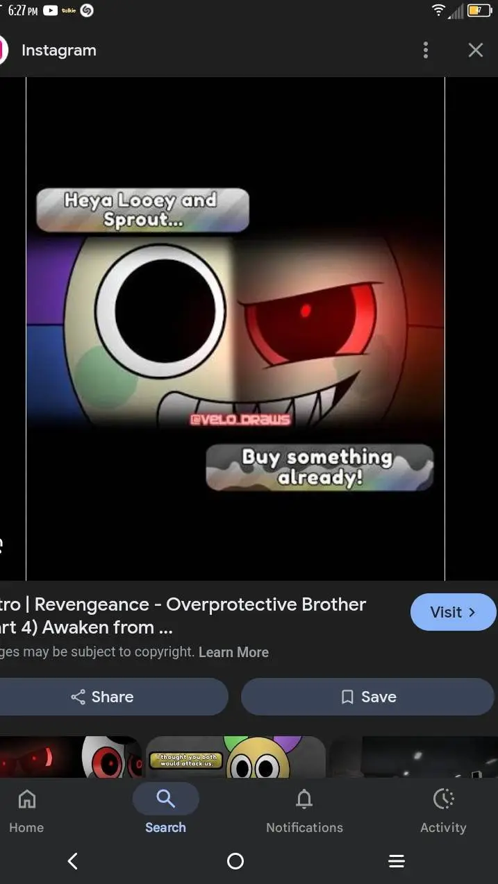 ai character: Dandy side Twisted background