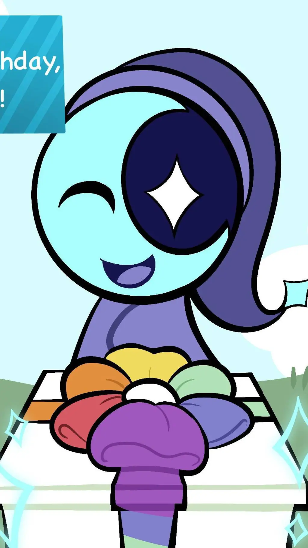 ai character: Astro said bday 🎂 background