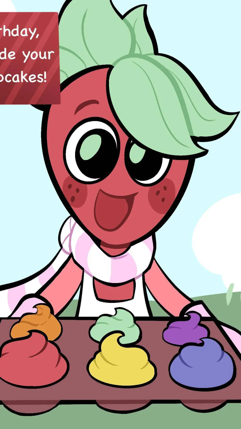 ai character: Sprout said bday 🎈 background