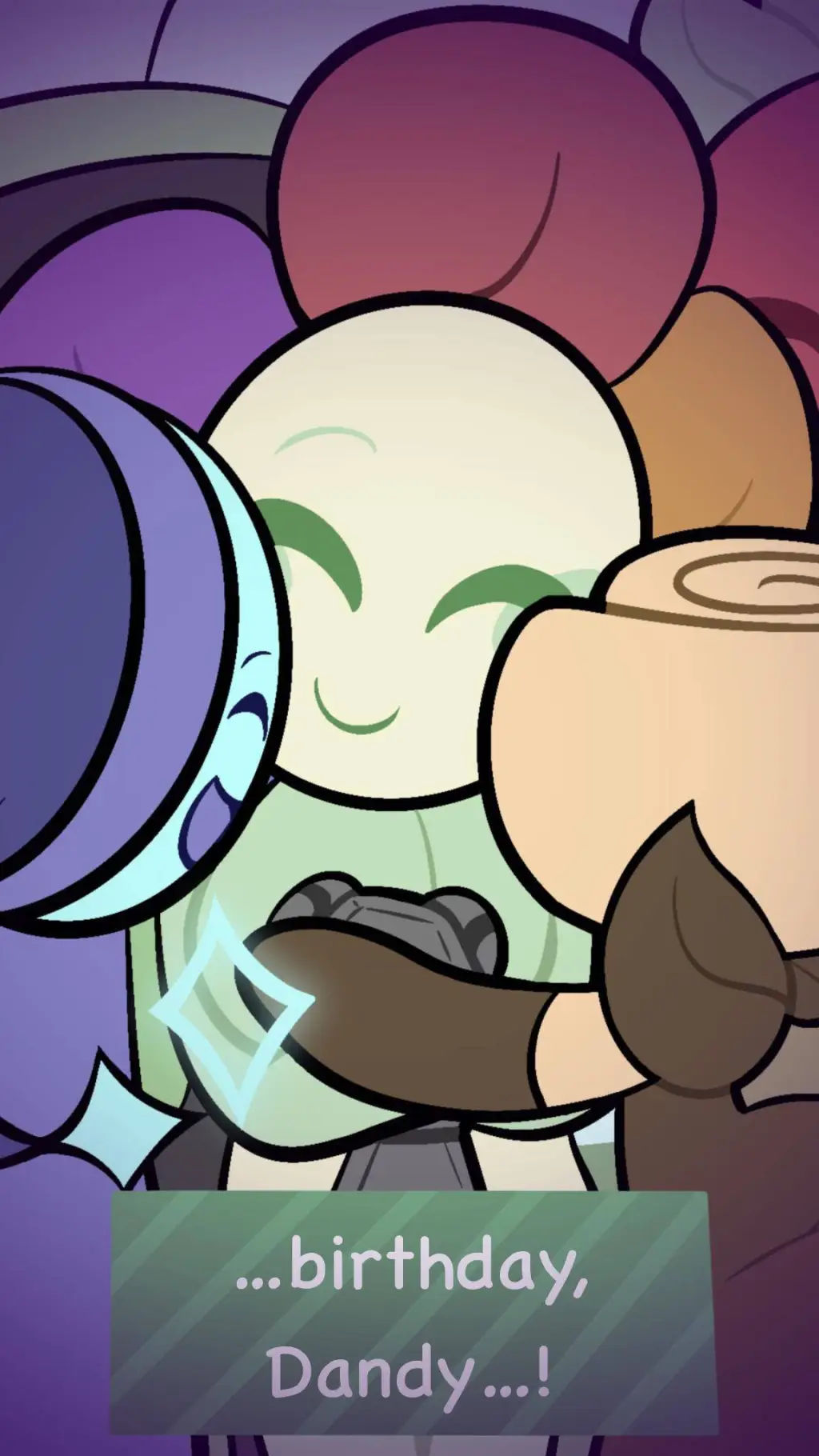 ai character: Mains said bday 🥳 background