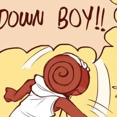 chat with ai character: Cosmo said down!