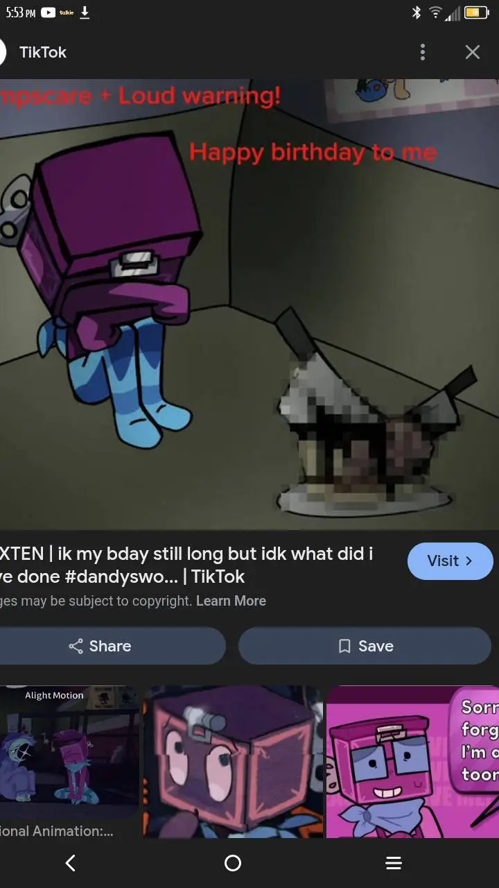 ai character: BoxTen scary bday! background