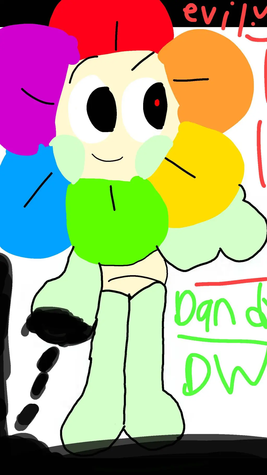 ai character: Dandy (DW✨) Evil! background