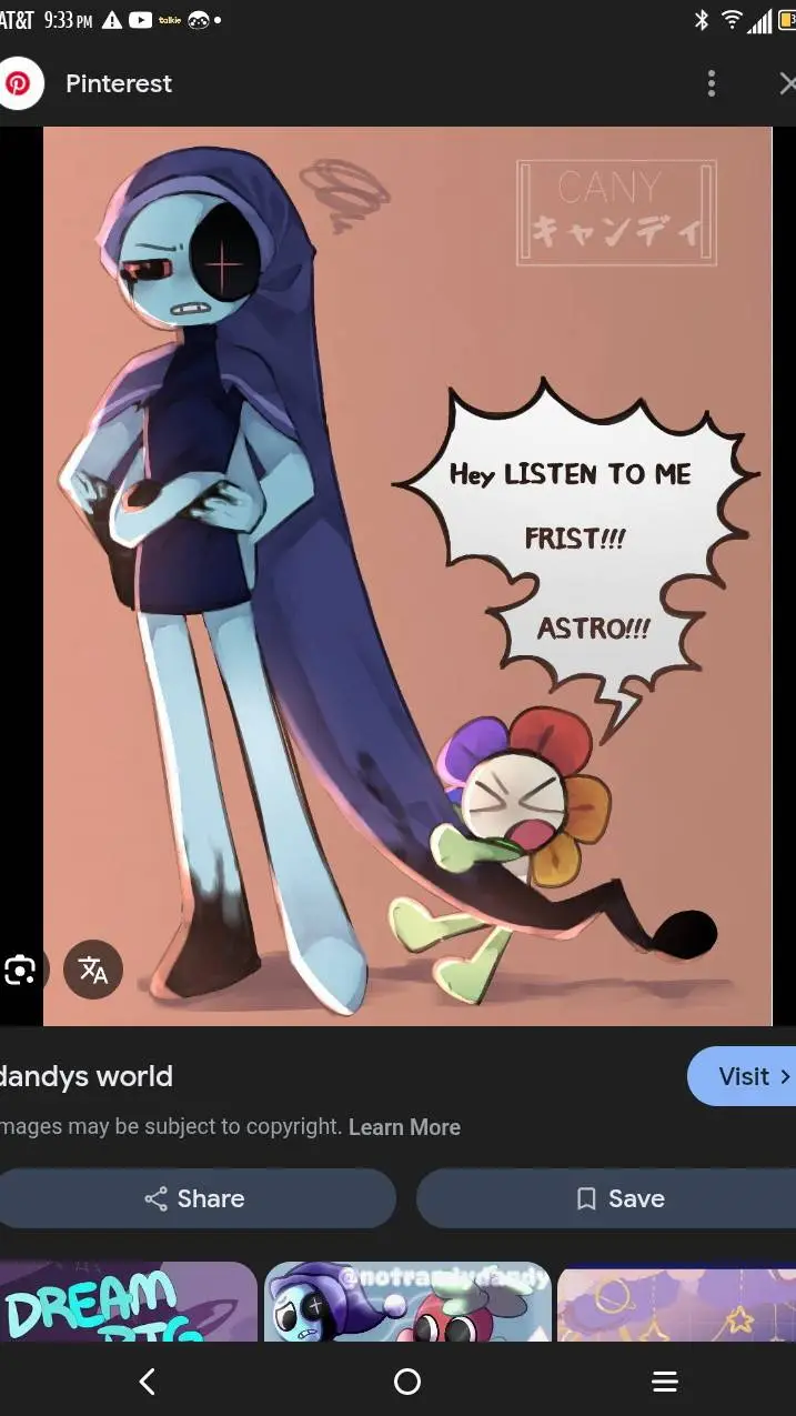 ai character: Dandy make Astro! background