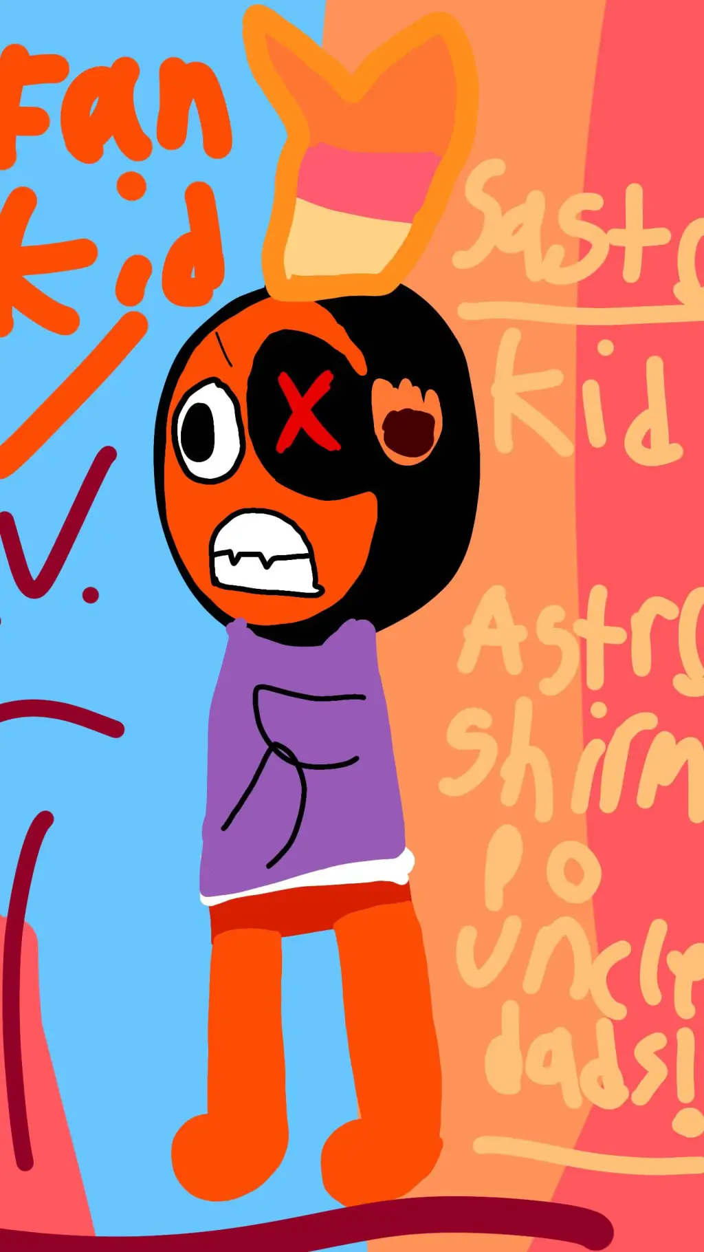 ai character: Astro shrimpo kid background