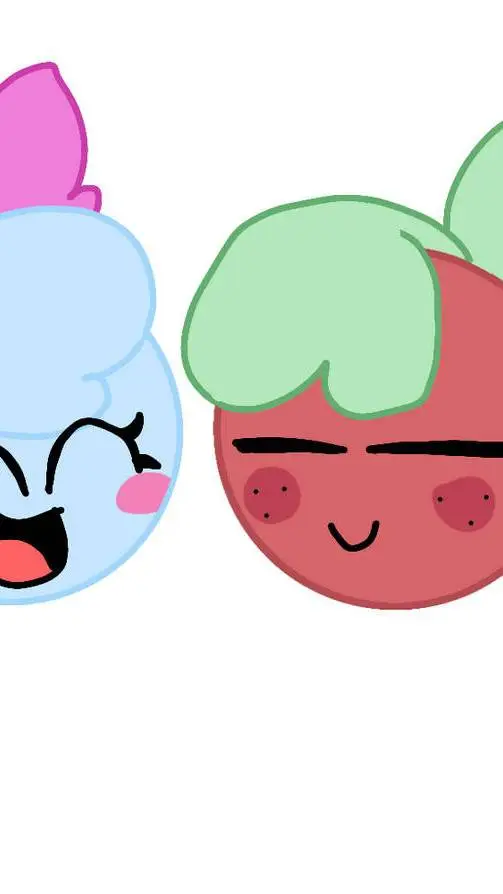 ai character: Strawberry soda background