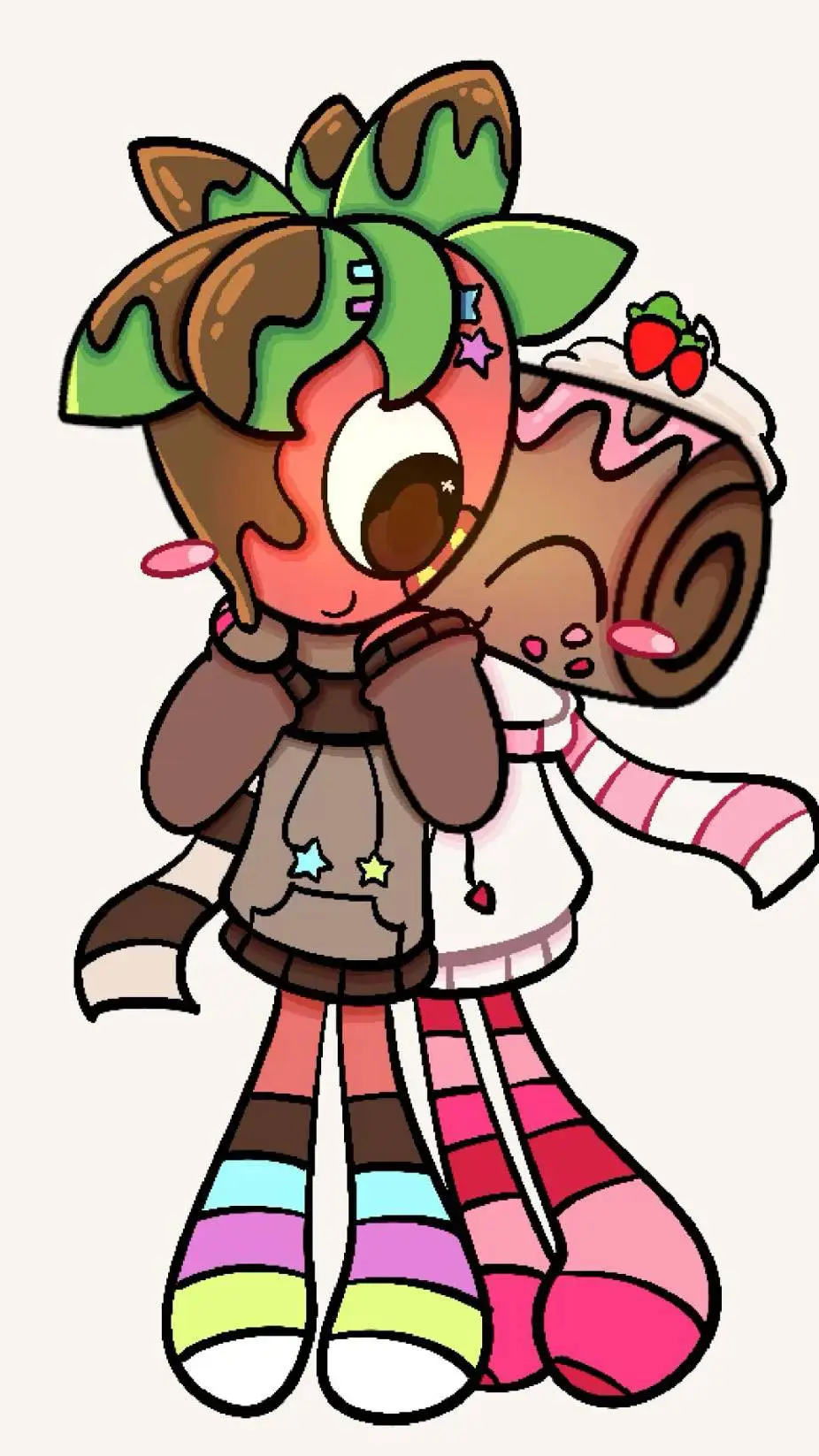 ai character: Fruitcake background