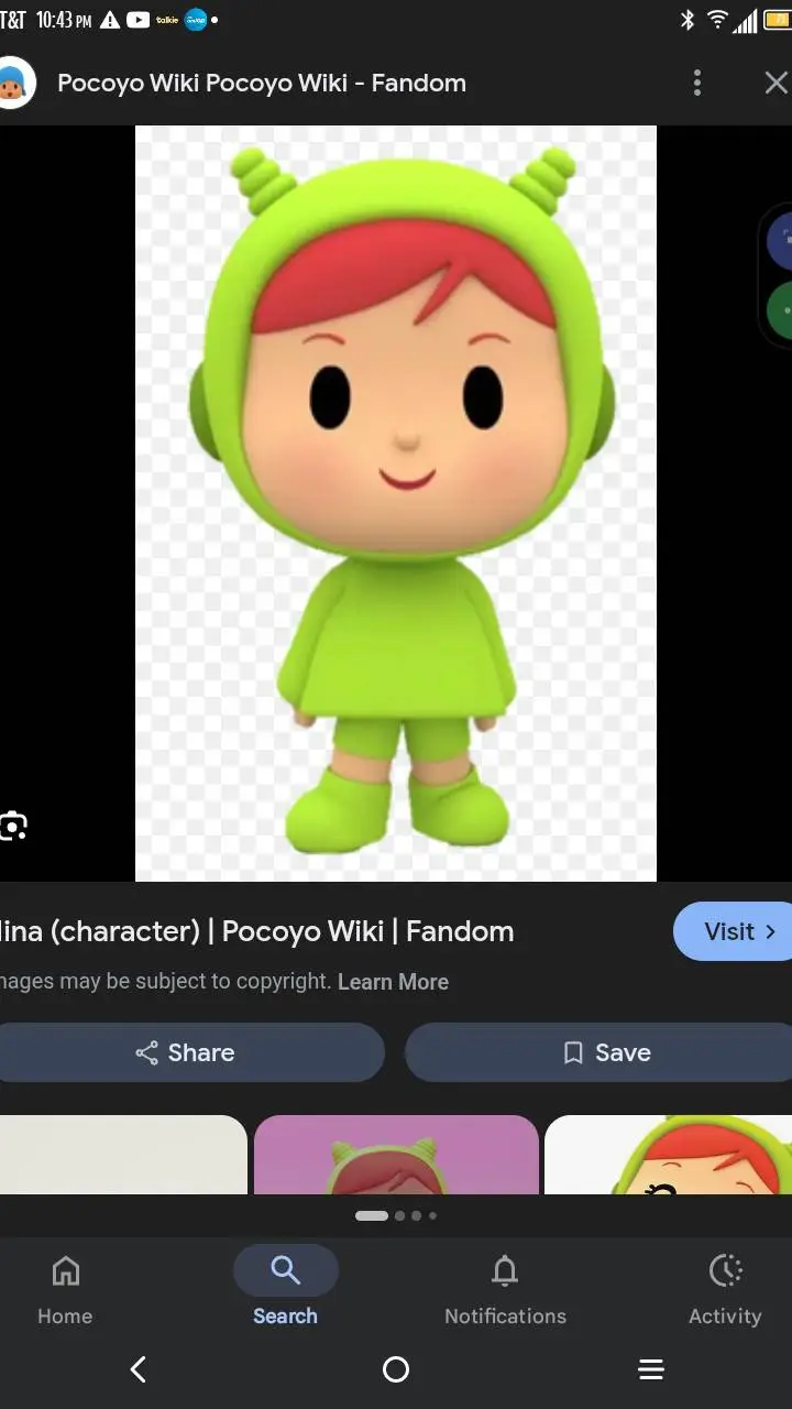ai character: Nina (Pocoyo) background
