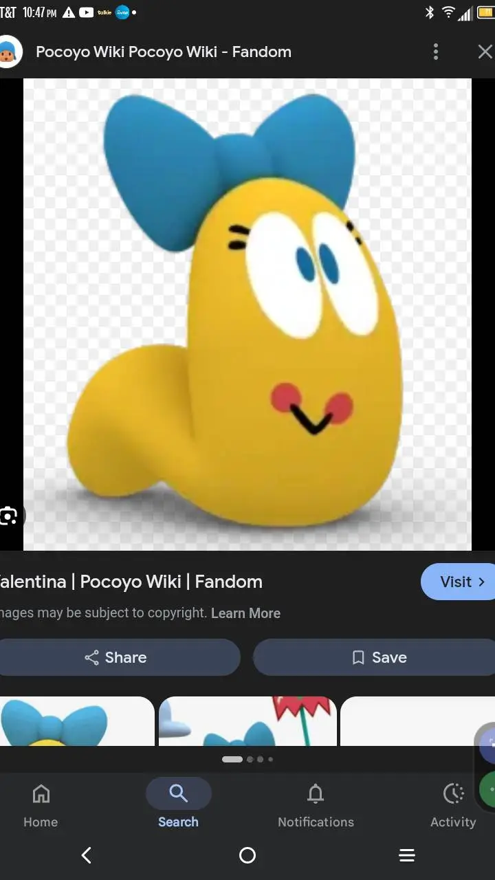 ai character: Valentina (Pocoyo( background