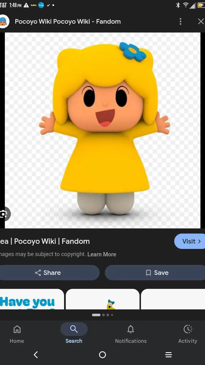 ai character: Bea (Pocoyo sis( background
