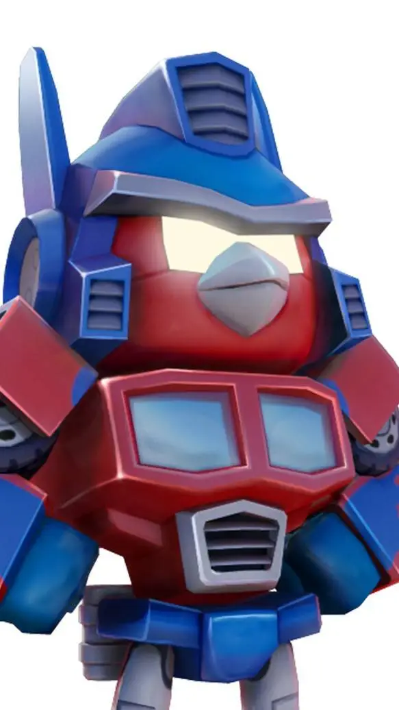 ai character: optimus prime(red) background
